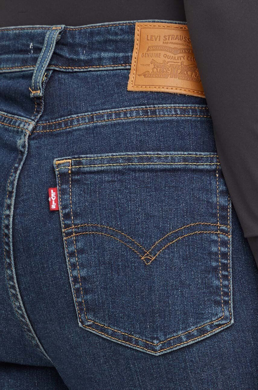 Levi's Rifle 721 HIGH RISE SKINNY dámske tmavomodrá farba - Pepit.sk