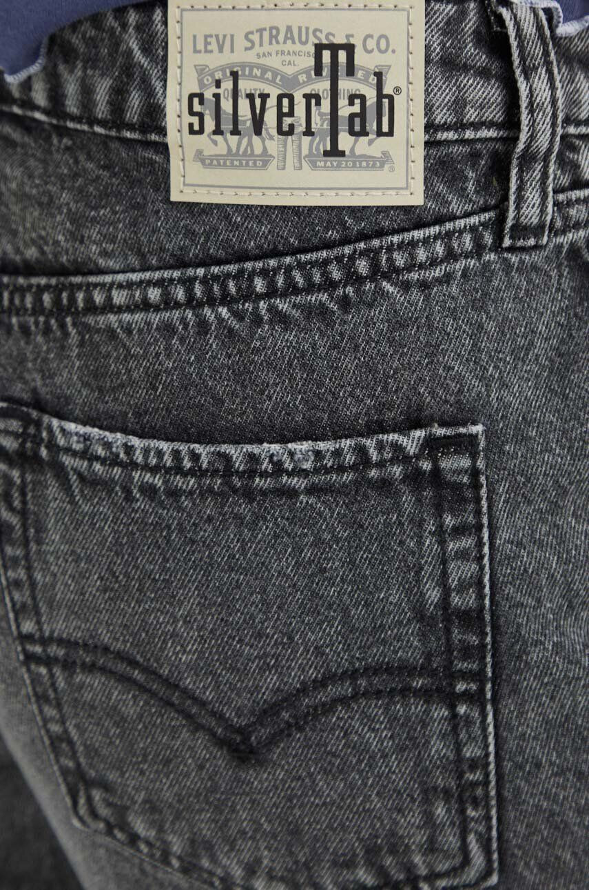 Levi's Rifle SILVERTAB LOW BAGGY CROP dámske čierna farba - Pepit.sk