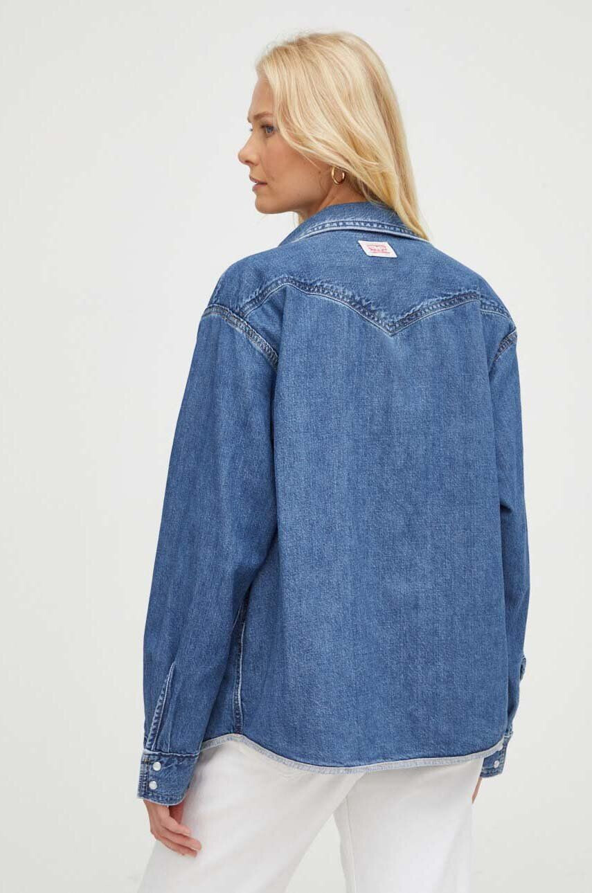 Levi's Rifľová košeľa dámska voľný strih s klasickým golierom - Pepit.sk