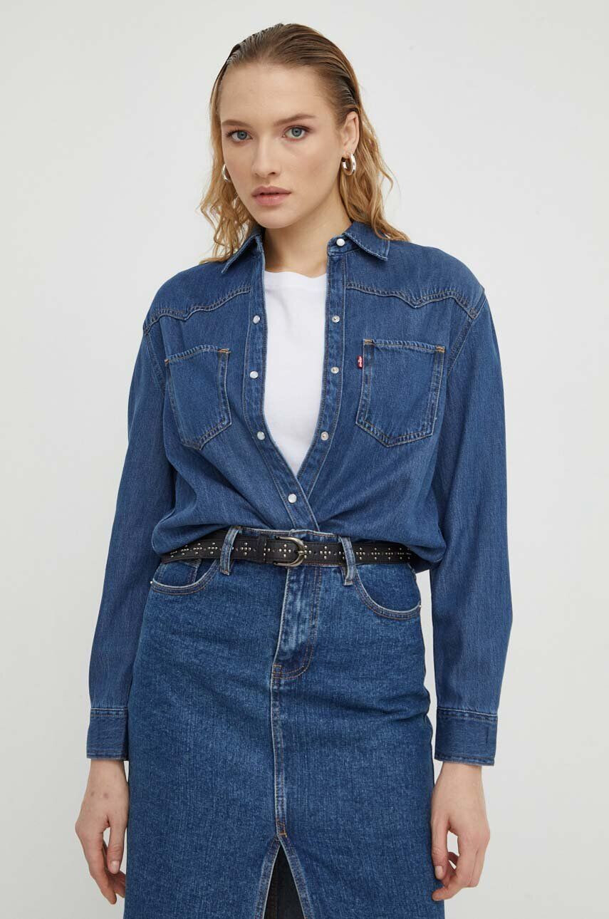 Levi's Rifľová košeľa dámska regular s klasickým golierom - Pepit.sk