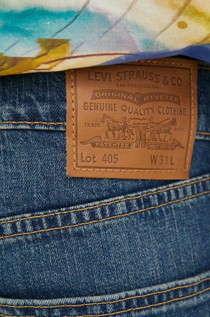 Levi's Rifľové krátke nohavice pánske tmavomodrá farba - Pepit.sk