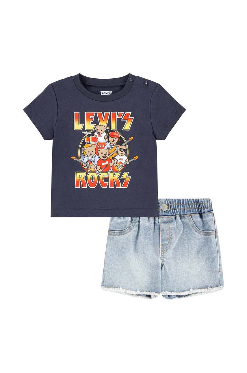 Levi's Sada pre bábätká čierna farba - Pepit.sk