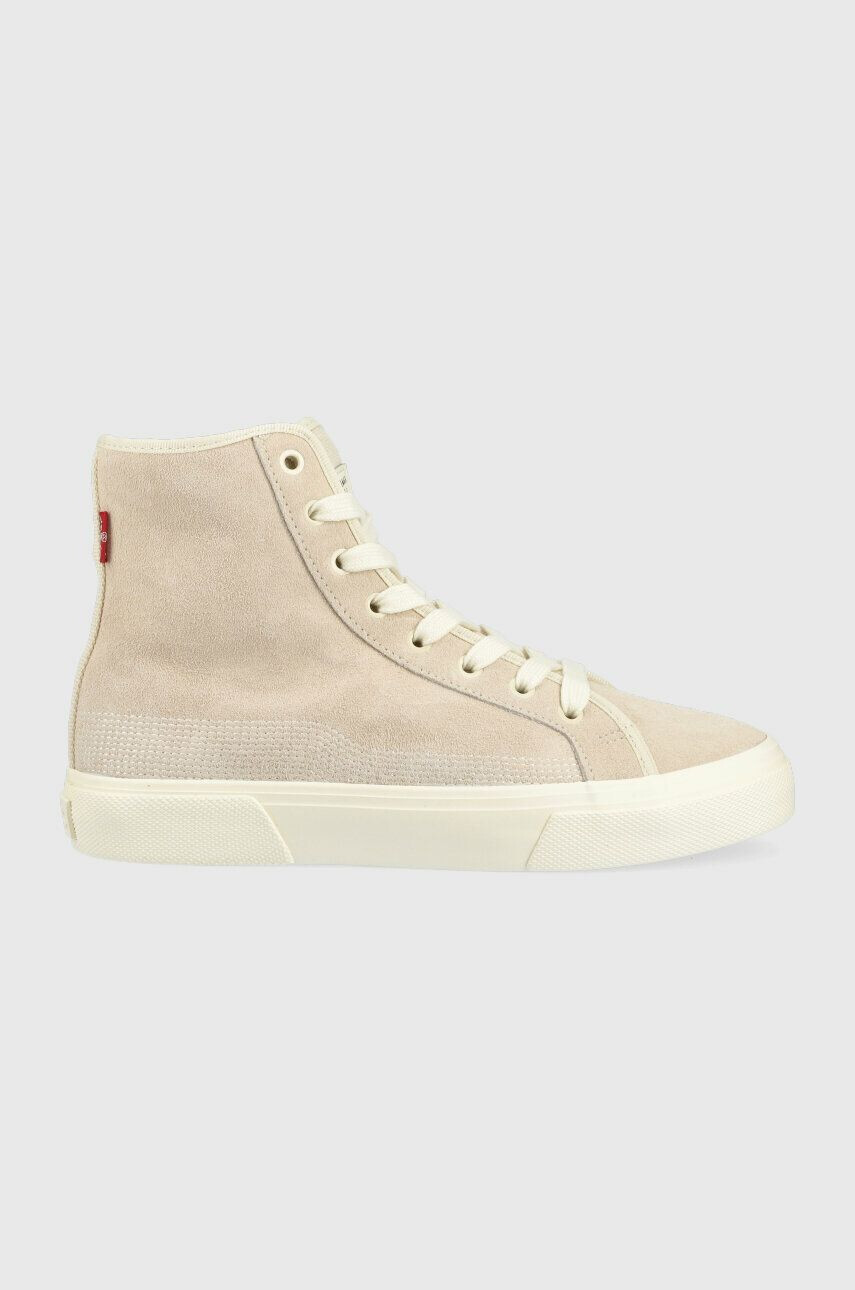 Levi's Semišové tenisky Decon Plus Mid S béžová farba D6541.0003 - Pepit.sk