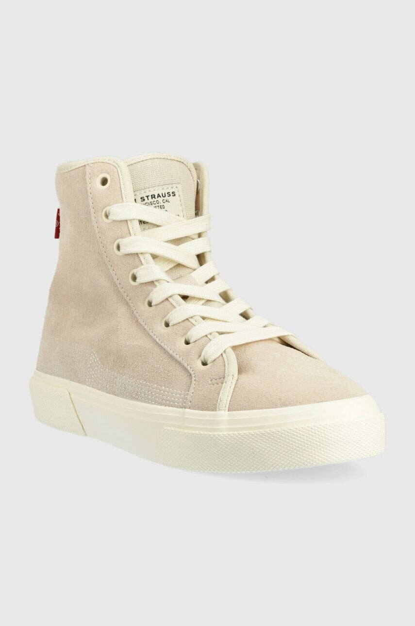 Levi's Semišové tenisky Decon Plus Mid S béžová farba D6541.0003 - Pepit.sk