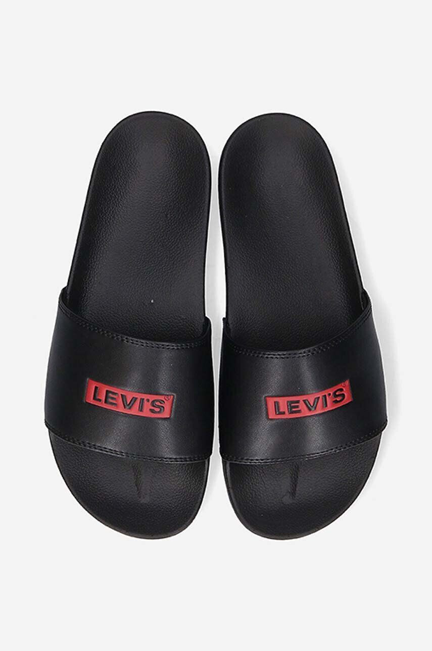 Levi's Šľapky June Boxtab S D6567.0001-59 dámske čierna farba - Pepit.sk