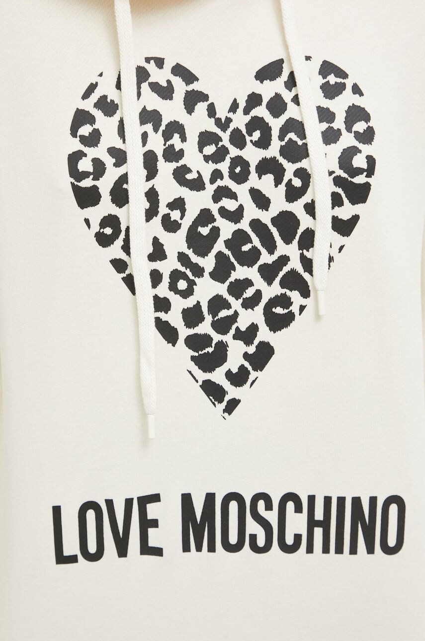 Love Moschino Bavlnené šaty béžová farba mini rovný strih - Pepit.sk