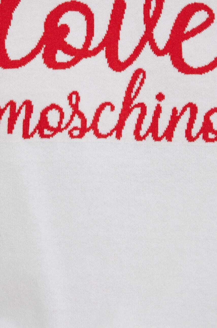 Love Moschino Bavlnené tričko biela farba - Pepit.sk