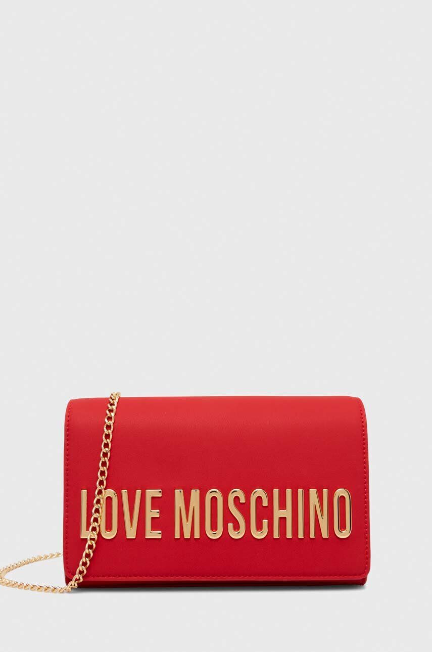 Love Moschino Kabelka červená farba - Pepit.sk