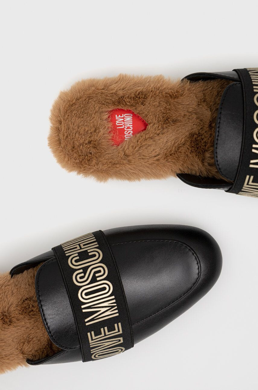 Love Moschino Kožené šľapky - Pepit.sk