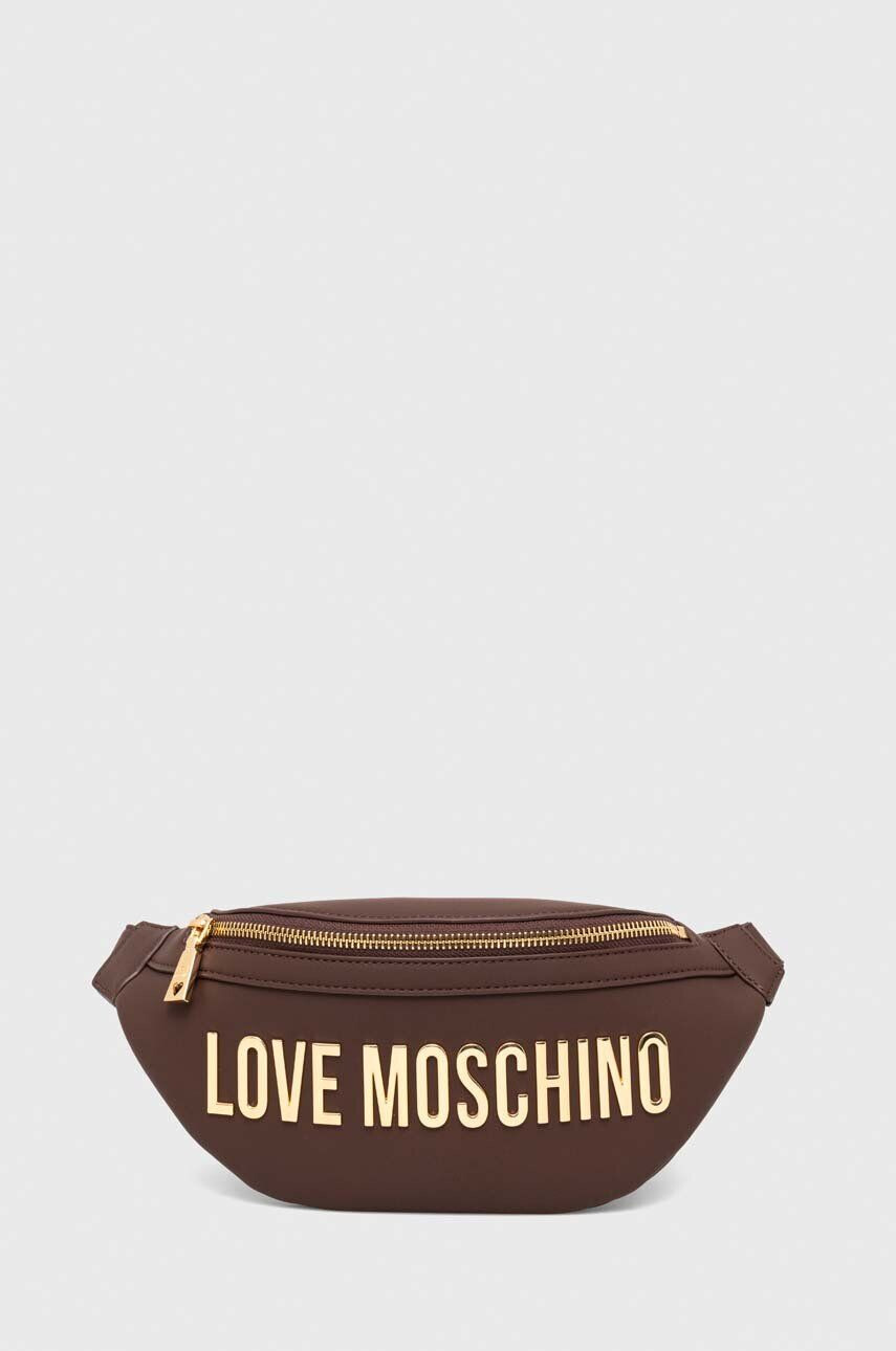 Love Moschino Ľadvinka hnedá farba - Pepit.sk