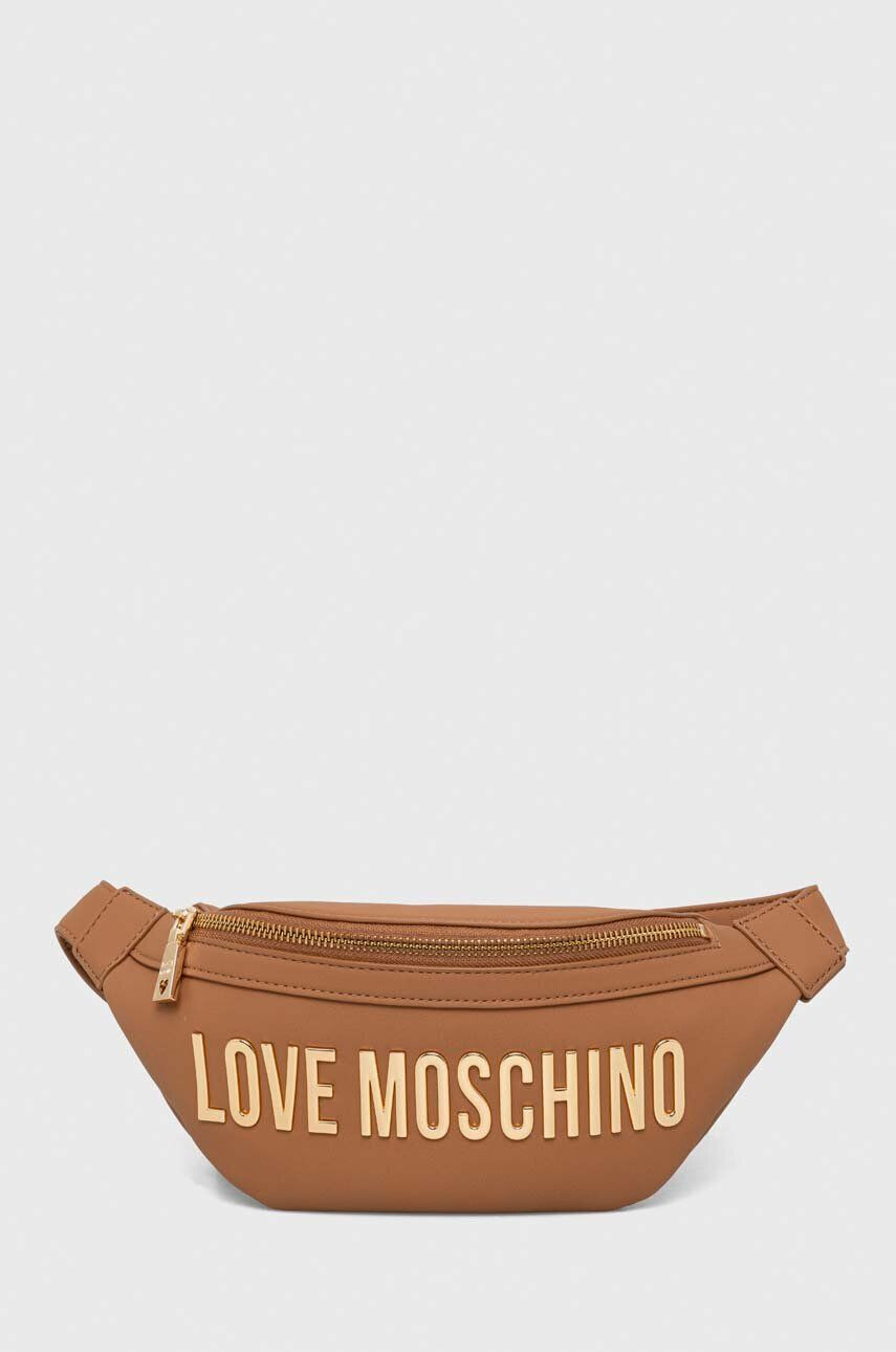 Love Moschino Ľadvinka hnedá farba - Pepit.sk