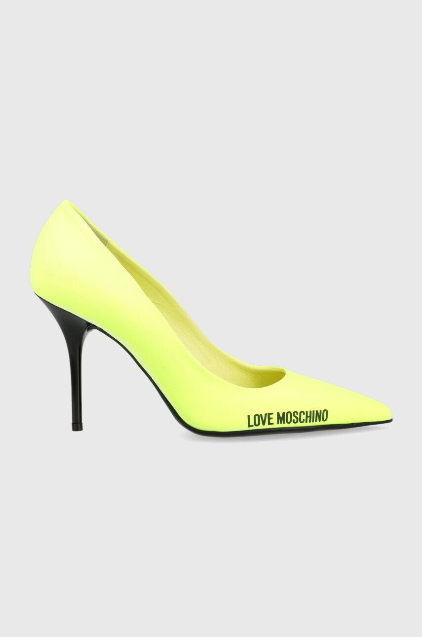 Love Moschino Lodičky Scarpad Spillo 95 žltá farba JA10089G1G - Pepit.sk