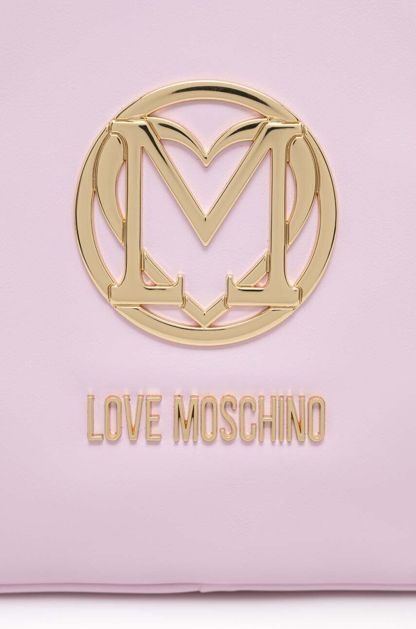 Love Moschino Ruksak dámsky ružová farba malý s nášivkou - Pepit.sk