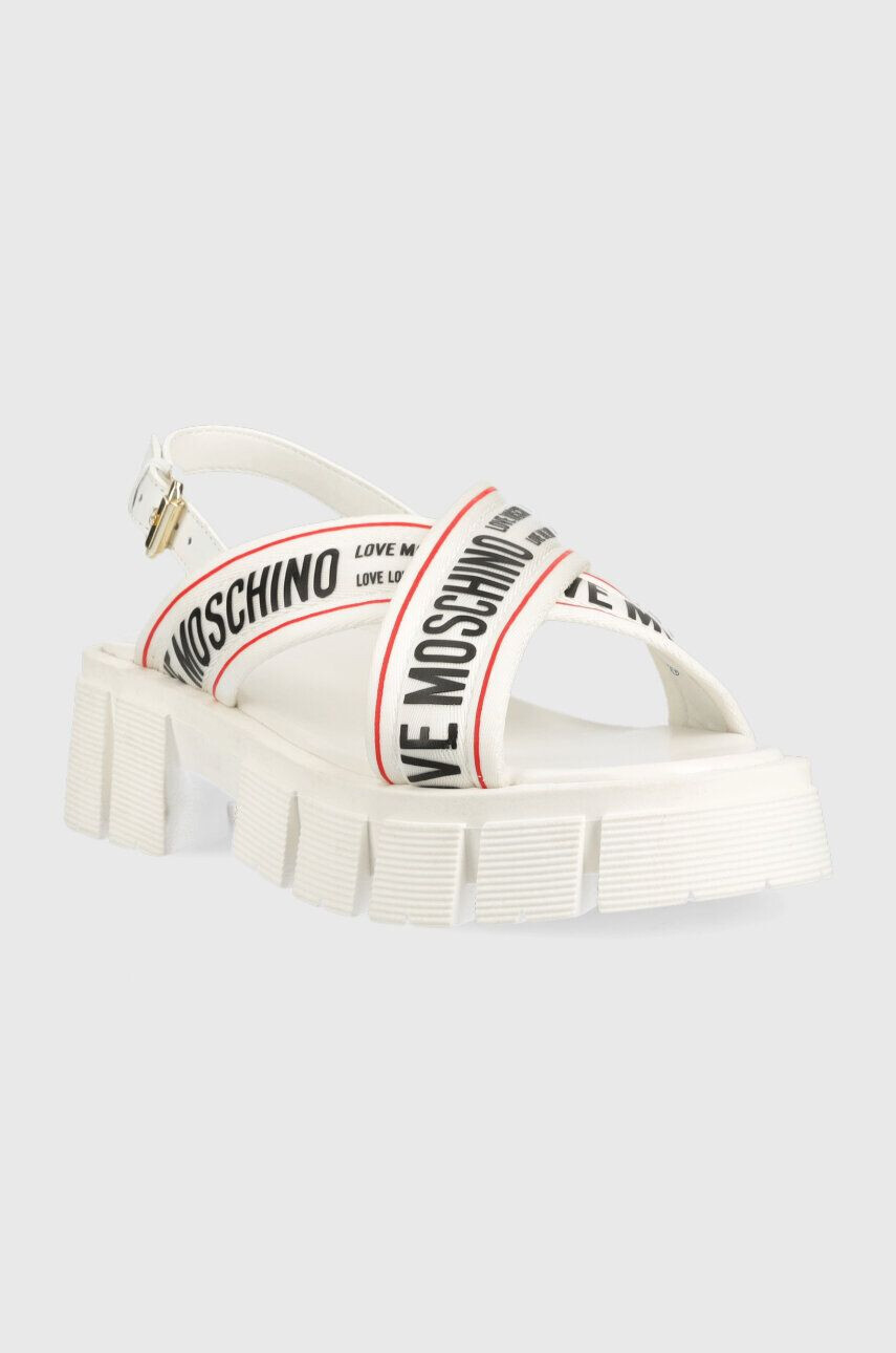 Love Moschino Sandále dámske biela farba na platforme JA16186G0GIX210A - Pepit.sk