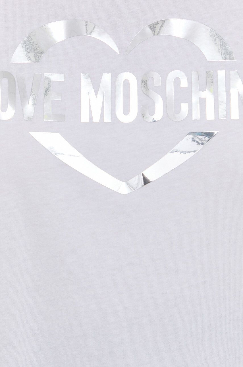 Love Moschino Šaty biela farba mini oversize - Pepit.sk