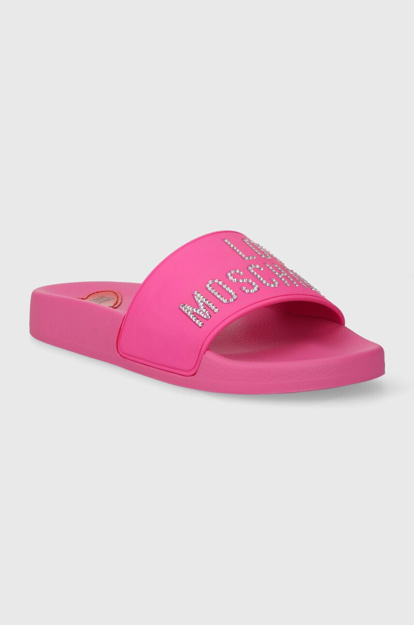 Love Moschino Šľapky dámske ružová farba JA28122G1II13604 - Pepit.sk