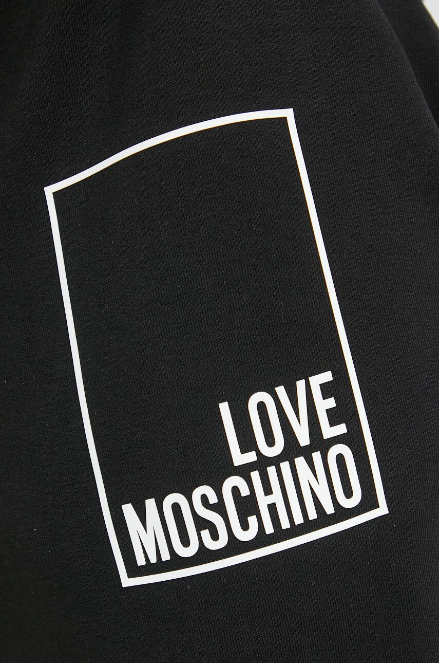 Love Moschino Tepláky dámske čierna farba s potlačou - Pepit.sk