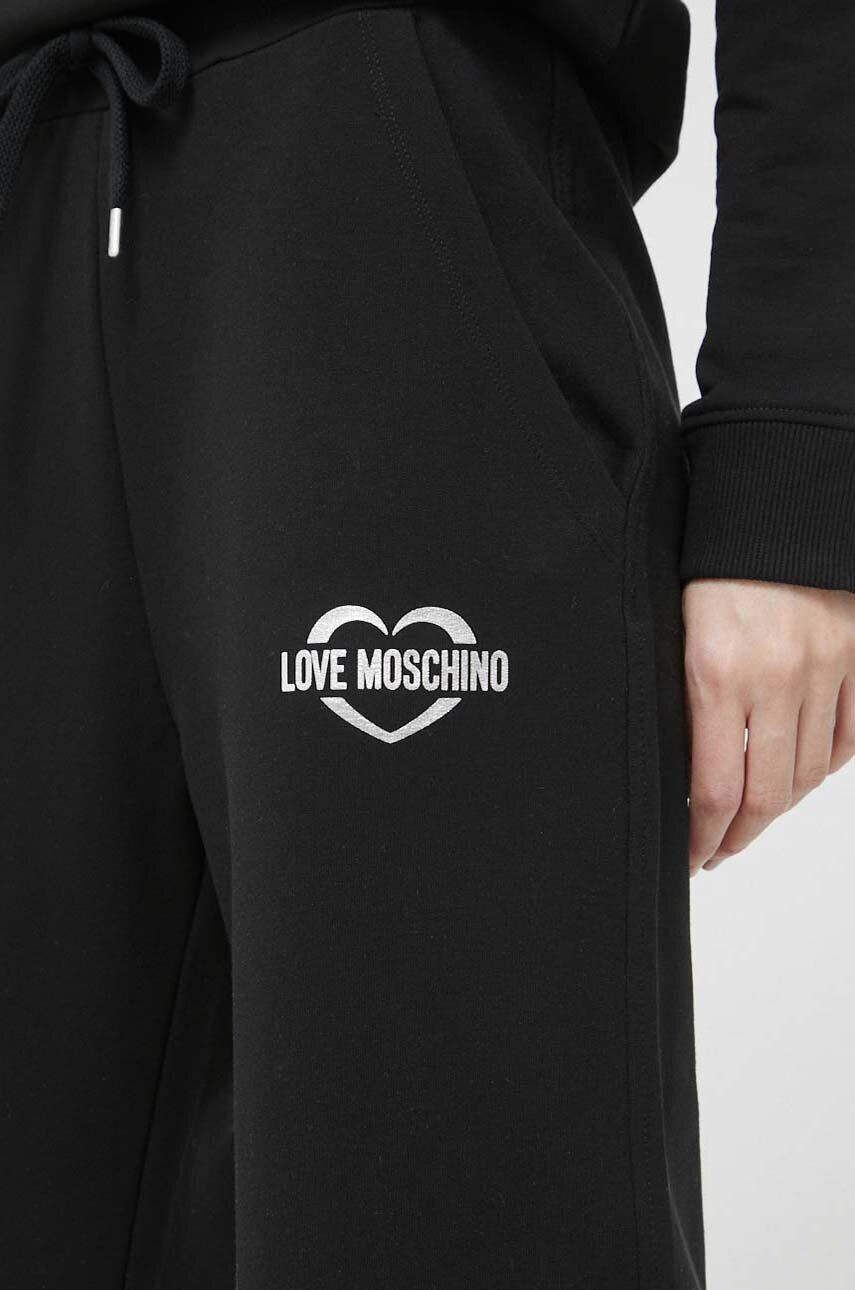 Love Moschino Tepláky čierna farba - Pepit.sk