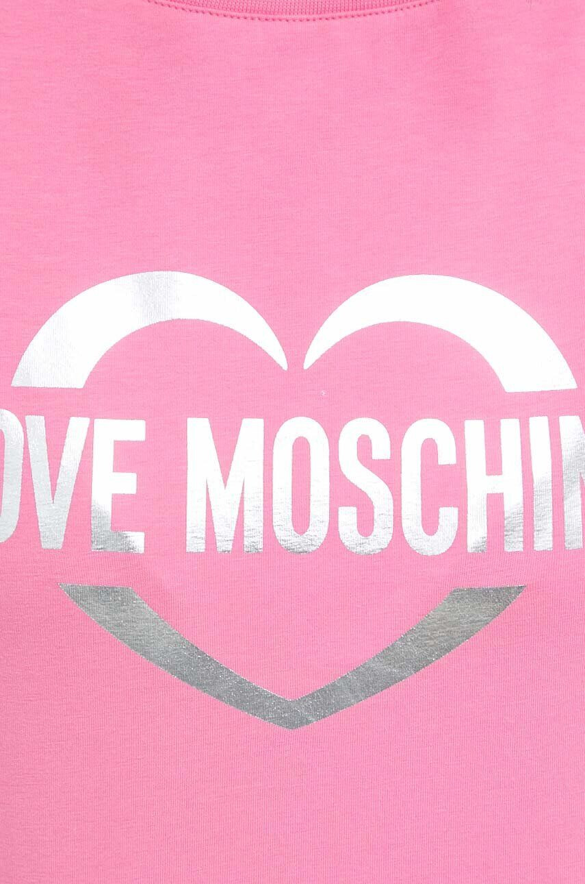 Love Moschino Tričko dámsky biela farba - Pepit.sk