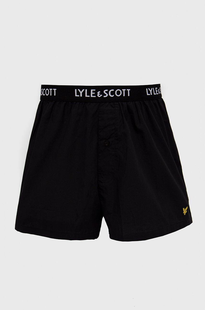 Lyle & Scott Bavlnené boxerky (2-pack) čierna farba - Pepit.sk