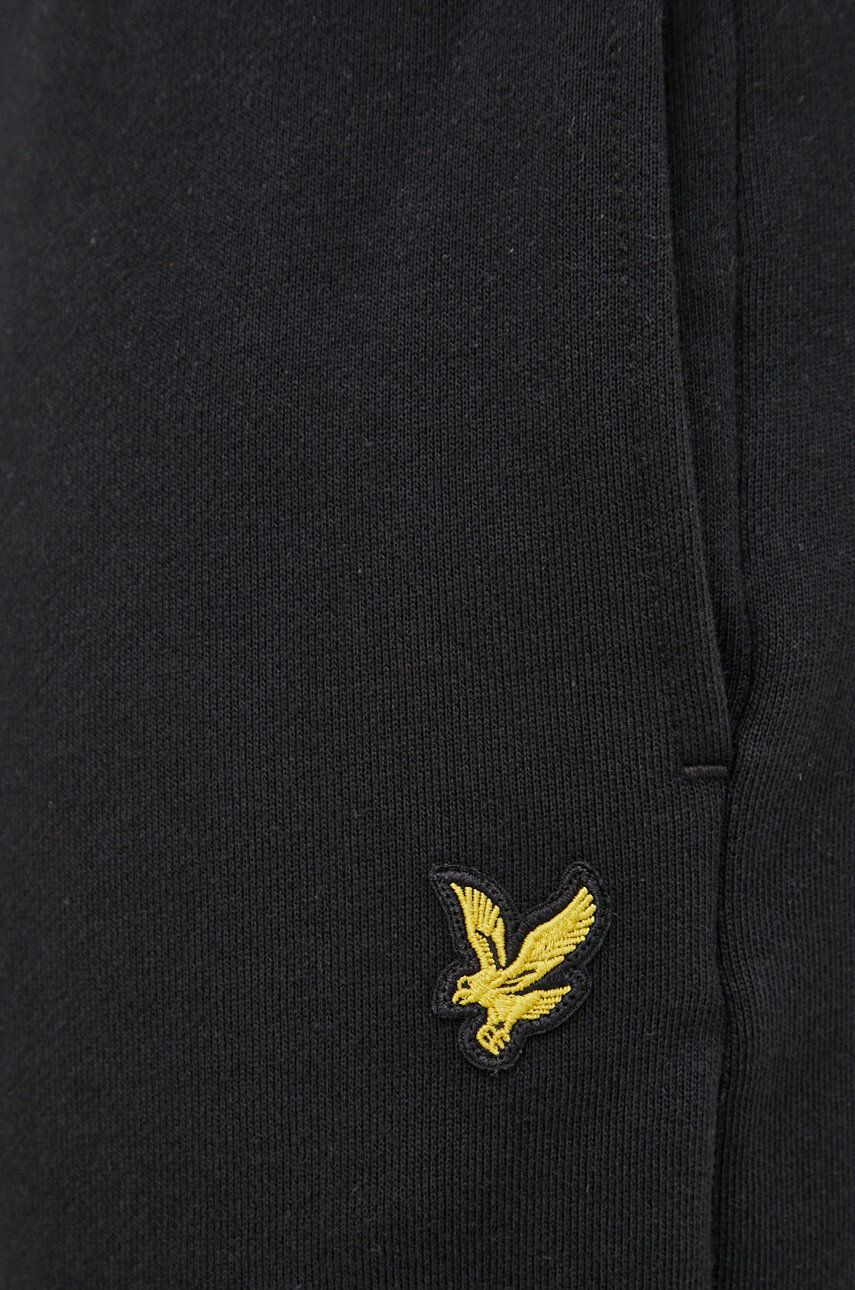 Lyle & Scott Bavlnené šortky pánske čierna farba - Pepit.sk