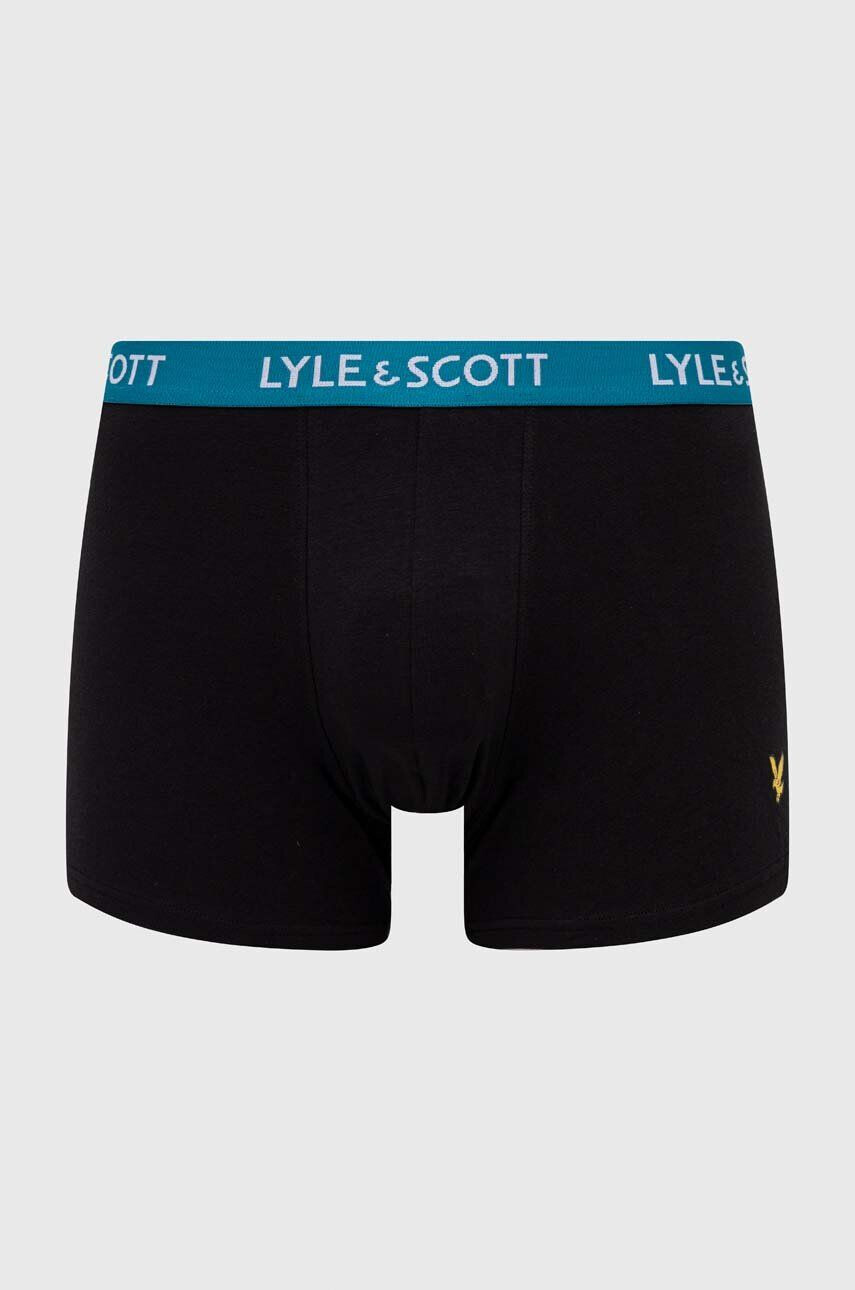 Lyle & Scott Boxerky 3-pak pánske čierna farba - Pepit.sk