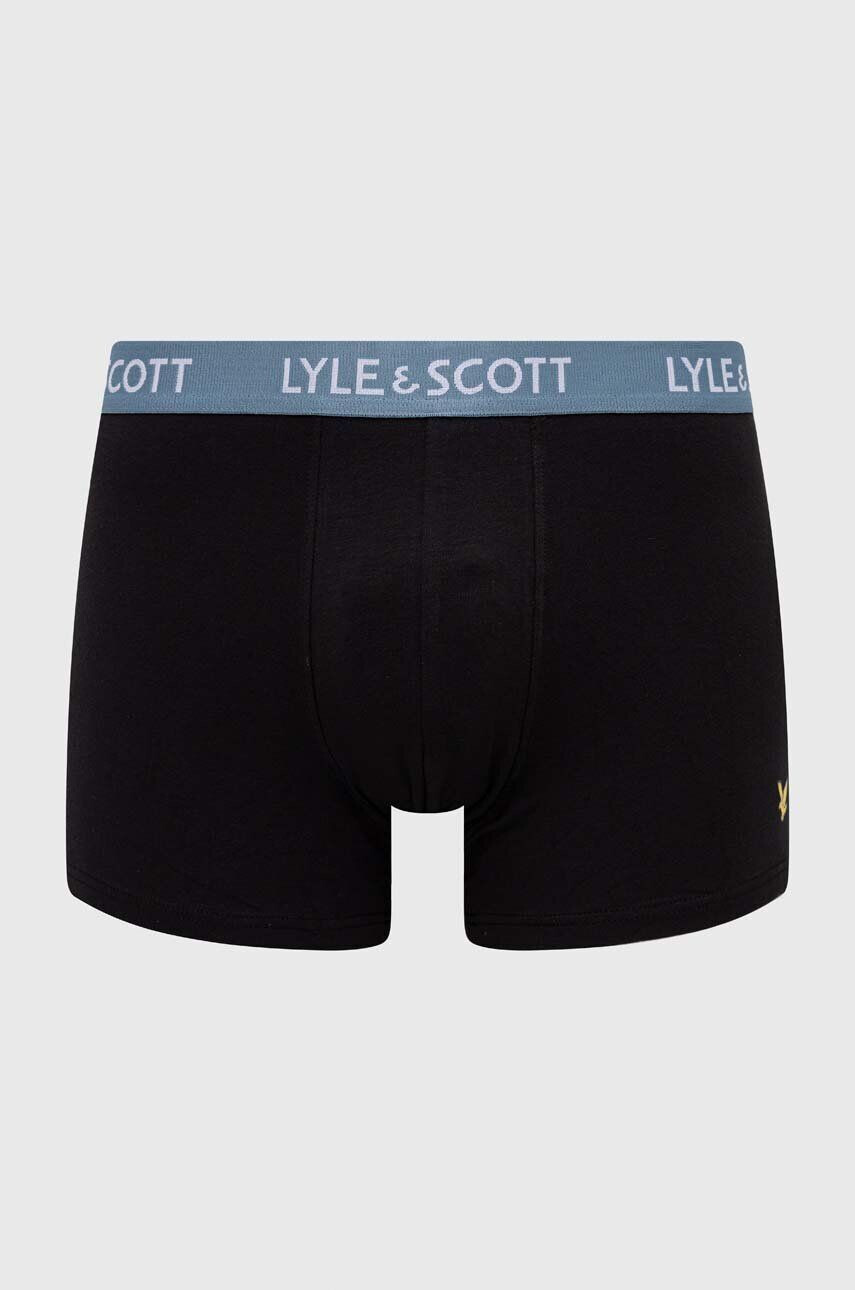 Lyle & Scott Boxerky 3-pak pánske čierna farba - Pepit.sk