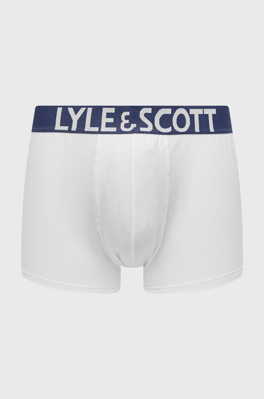 Lyle & Scott Boxerky Daniel (3-pak) pánske biela farba - Pepit.sk