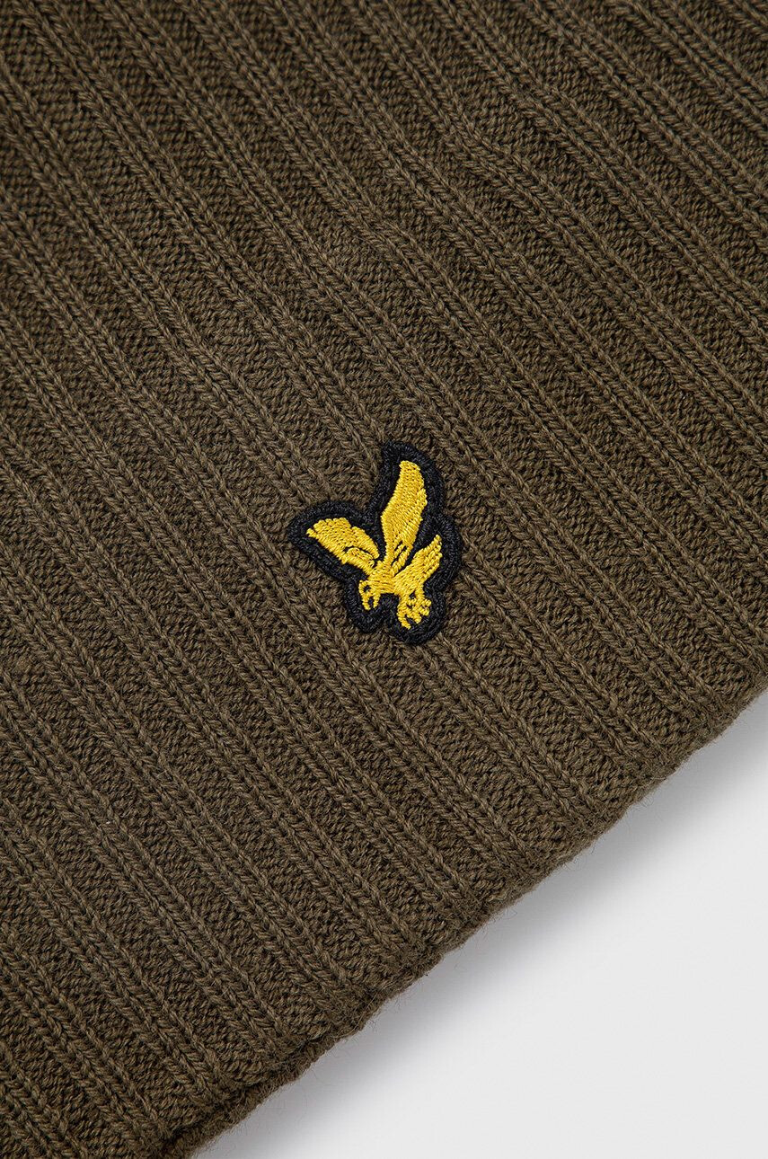 Lyle & Scott Čiapka zelená farba z tenkej pleteniny - Pepit.sk