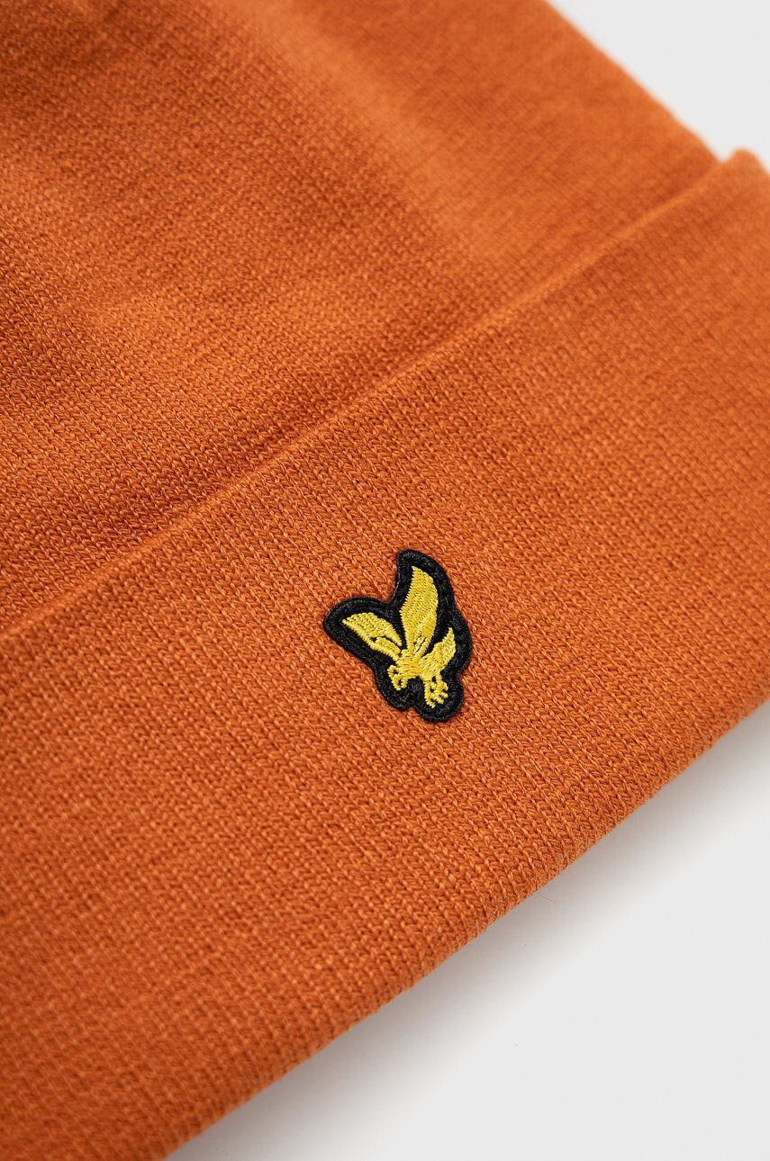 Lyle & Scott Čiapka oranžová farba z tenkej pleteniny - Pepit.sk