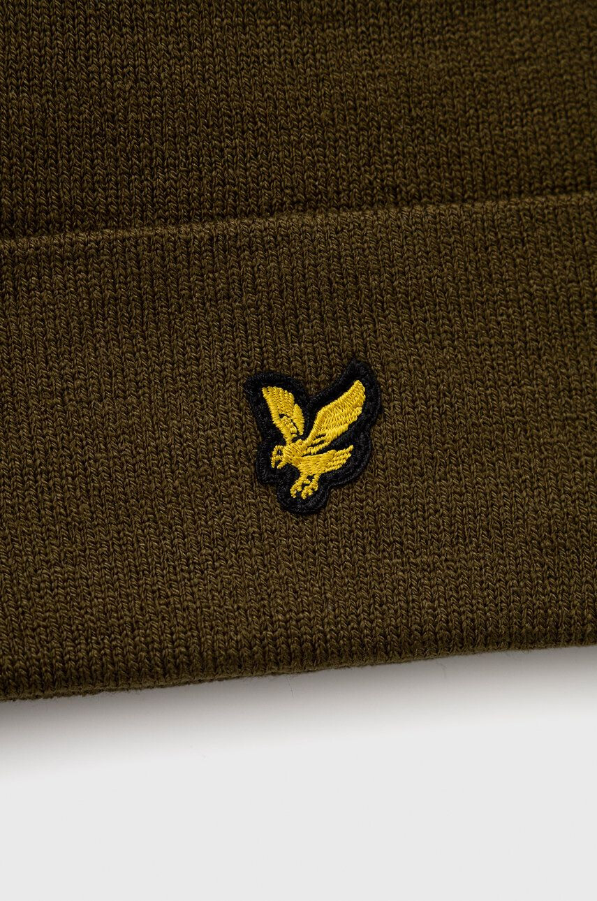 Lyle & Scott Čiapka zelená farba z tenkej pleteniny - Pepit.sk