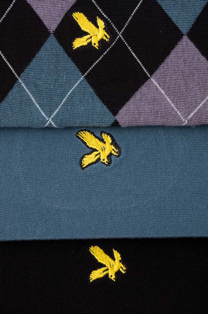 Lyle & Scott Ponožky 3-pak pánske čierna farba - Pepit.sk