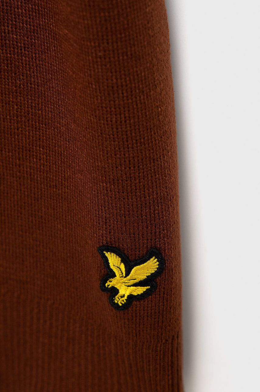 Lyle & Scott Šál hnedá farba jednofarebný - Pepit.sk