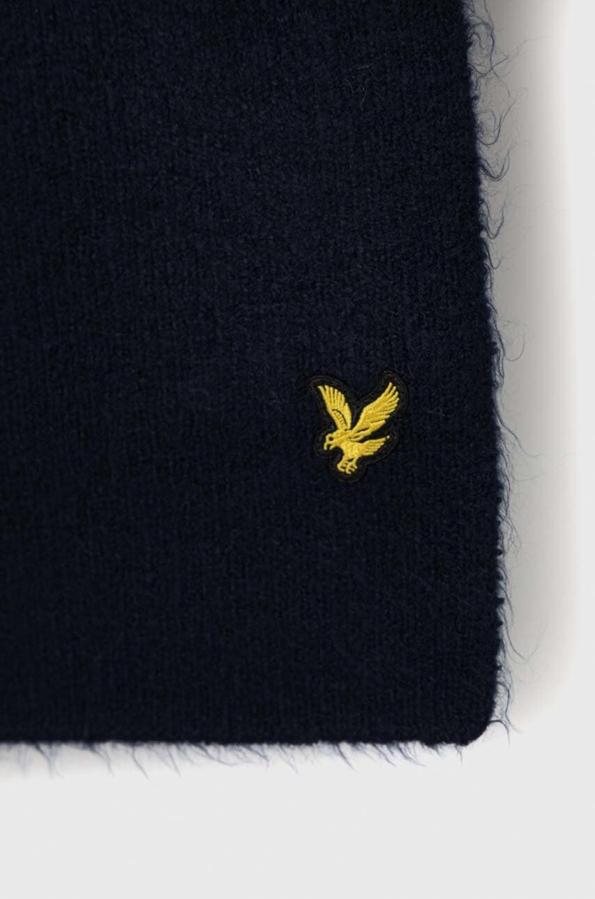 Lyle & Scott Šál tmavomodrá farba jednofarebný - Pepit.sk