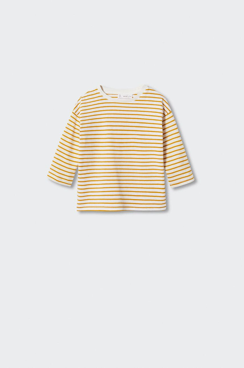 Mango Kids Detská bavlnená košeľa s dlhým rukávom Stripes - Pepit.sk