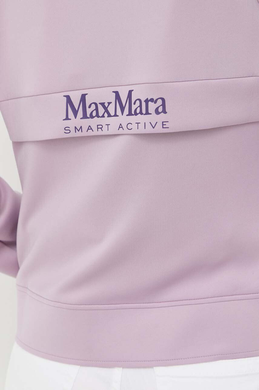 Max Mara Leisure Mikina dámska fialová farba vzorovaná - Pepit.sk