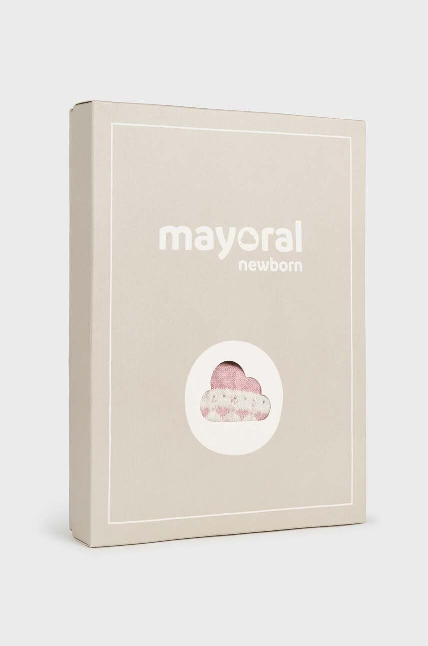 Mayoral Newborn Detská bavlnená súprava Gift box ružová farba - Pepit.sk