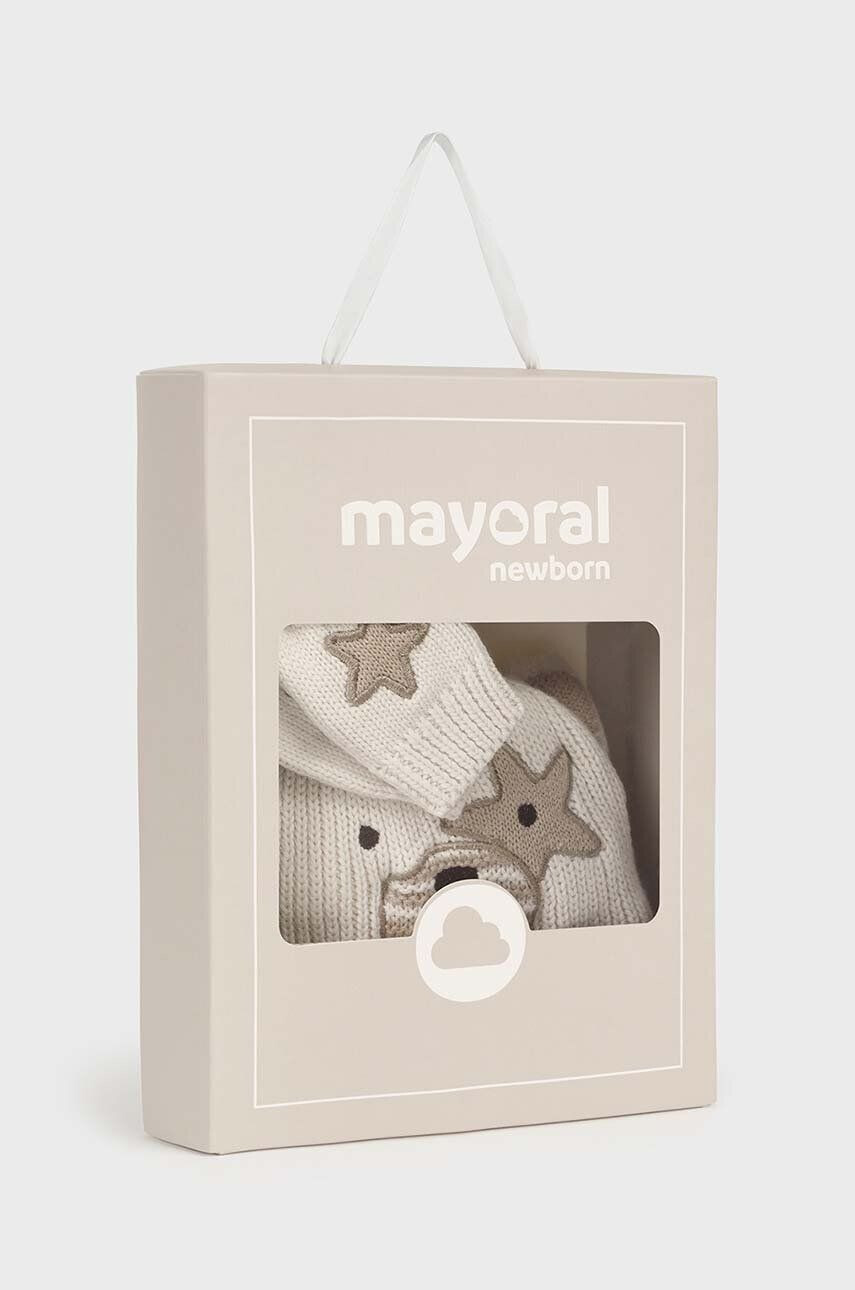 Mayoral Newborn Detská čiapka a rukavice Gift box šedá farba - Pepit.sk