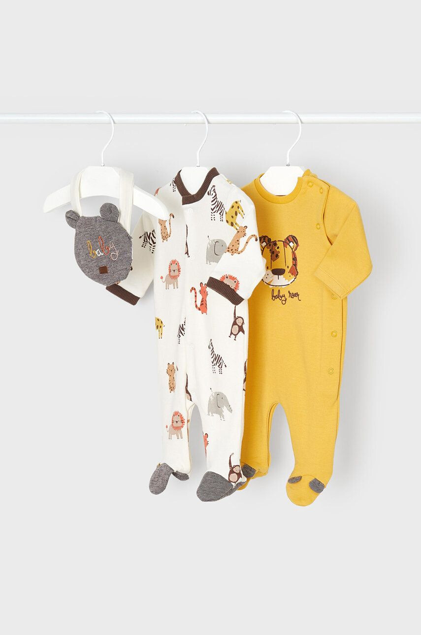 Mayoral Newborn Dupačky pre bábätká (2-pack) + śliniak - Pepit.sk