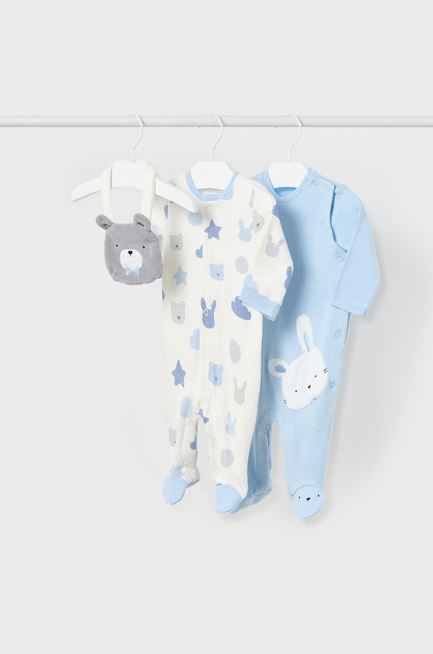 Mayoral Newborn Dupačky pre bábätká (2-pack) + śliniak - Pepit.sk