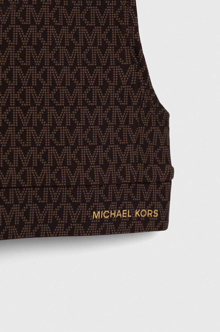 Michael Kors Detská športová podprsenka hnedá farba - Pepit.sk