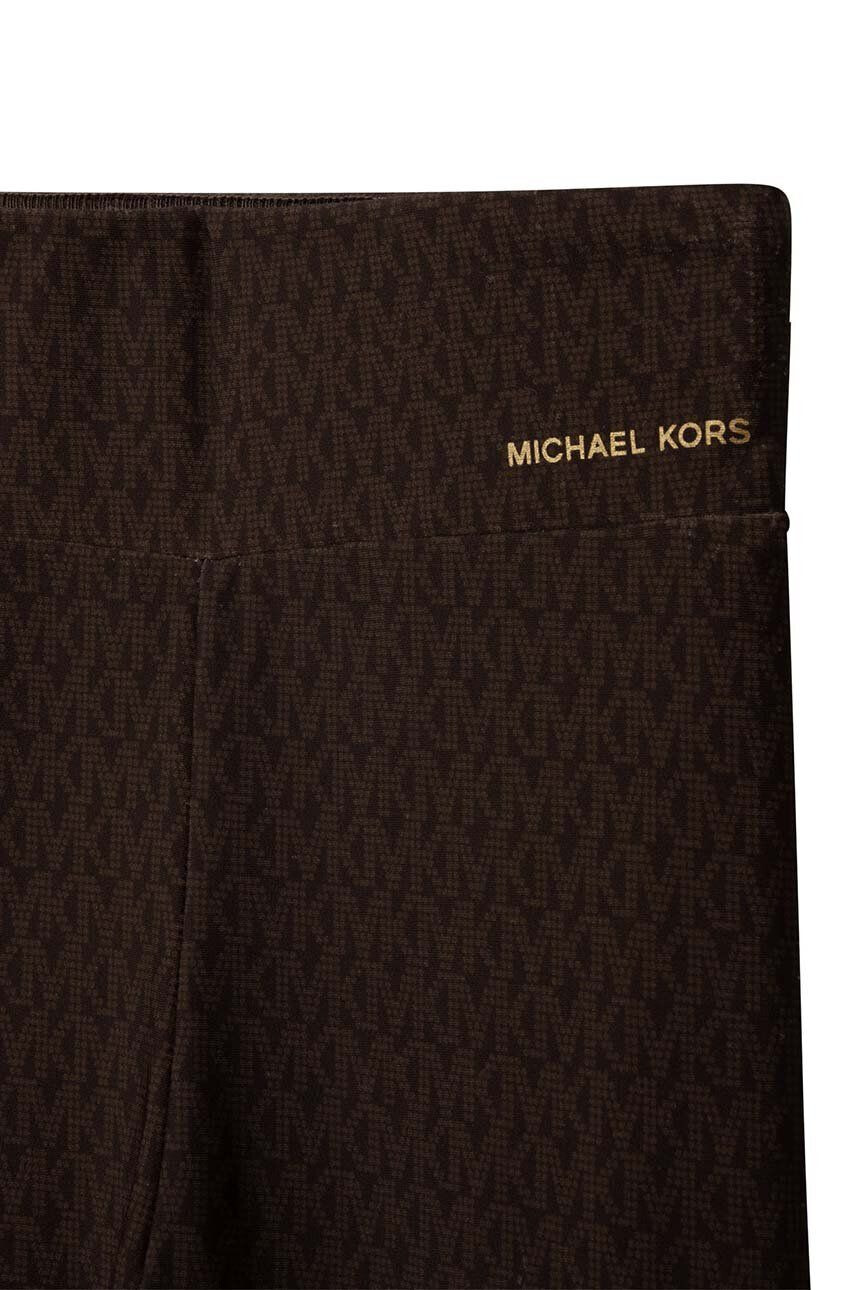 Michael Kors Detské legíny hnedá farba vzorované - Pepit.sk