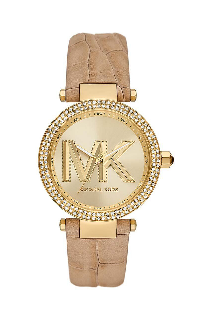 Michael Kors Hodinky dámsky béžová farba - Pepit.sk