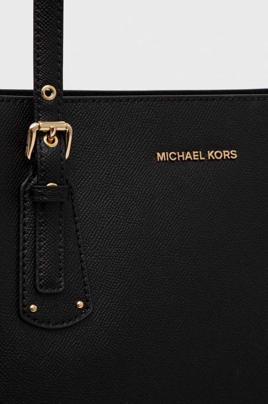 MICHAEL Michael Kors Kožená kabelka čierna farba - Pepit.sk