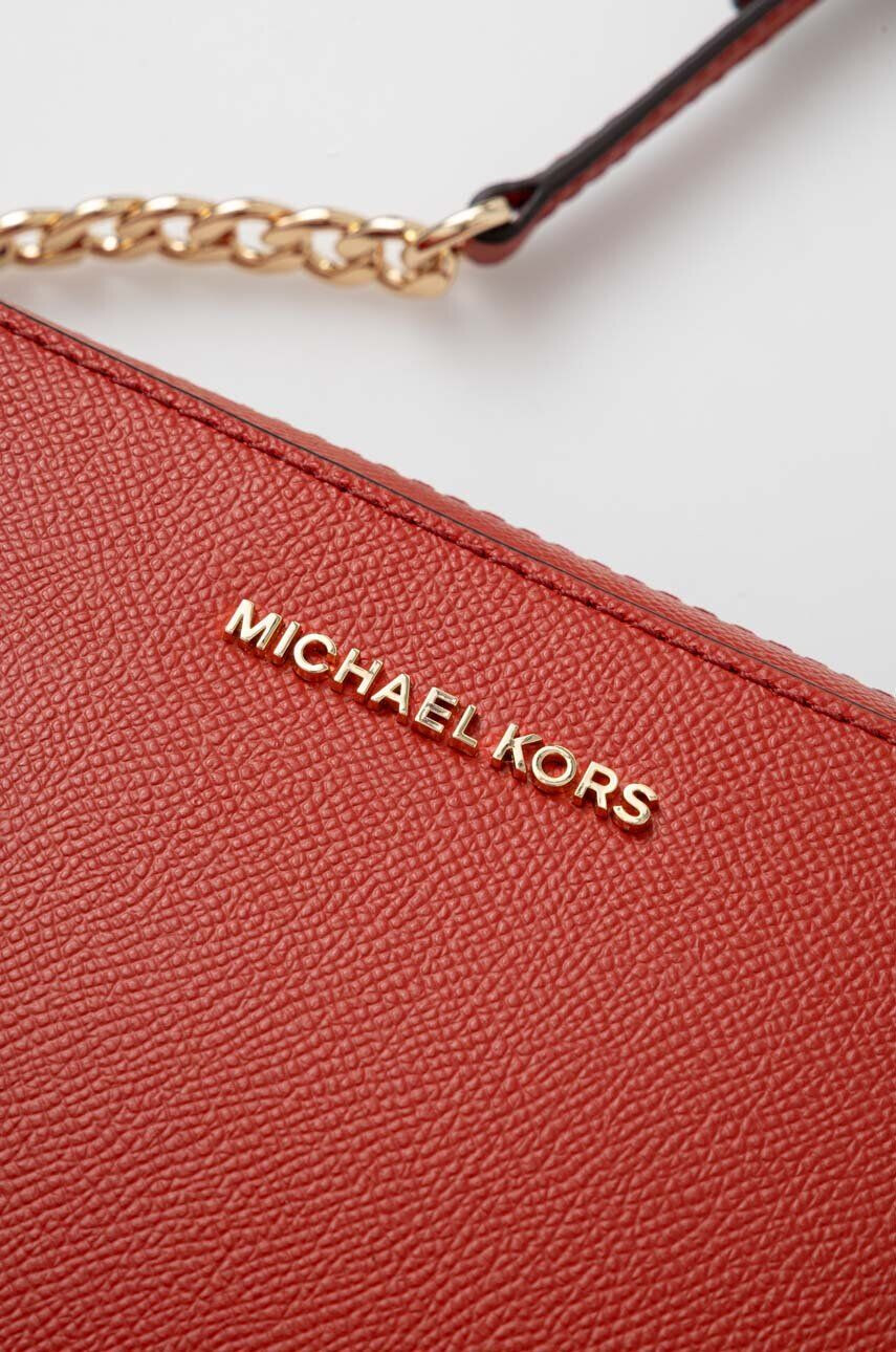 MICHAEL Michael Kors Kožená kabelka bordová farba - Pepit.sk