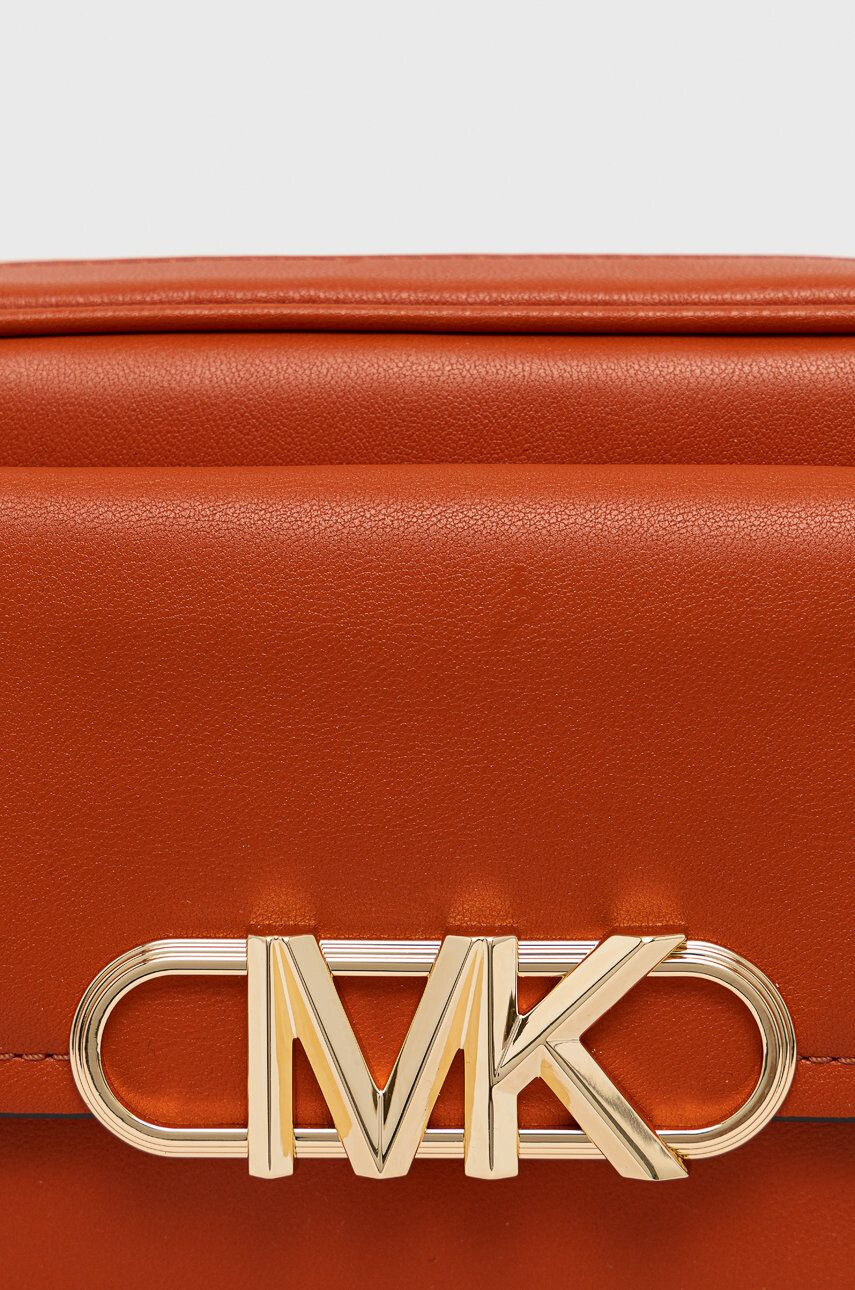 MICHAEL Michael Kors Kožená kabelka oranžová farba - Pepit.sk