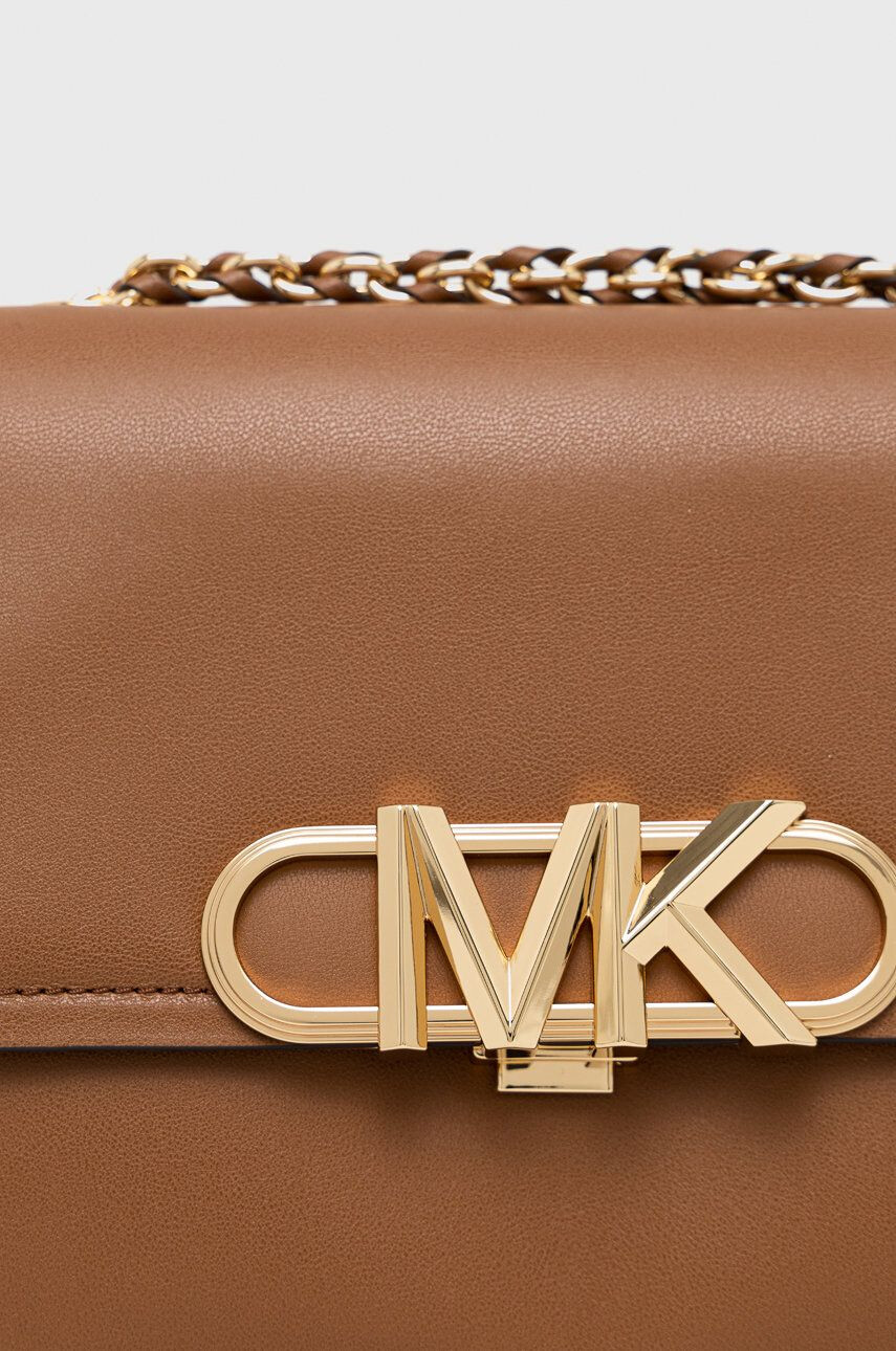 MICHAEL Michael Kors Kožená kabelka hnedá farba - Pepit.sk