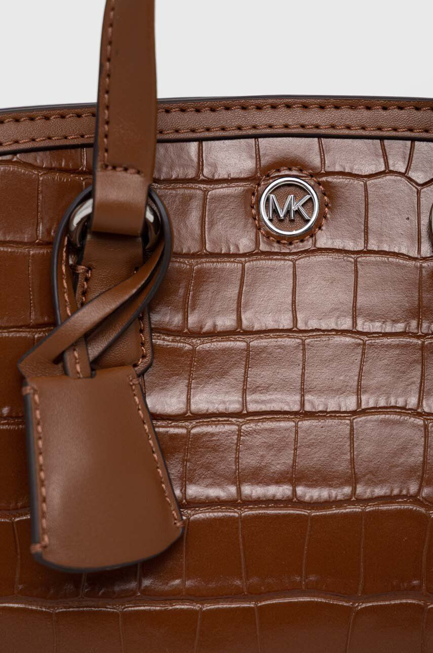 MICHAEL Michael Kors Kožená kabelka hnedá farba - Pepit.sk