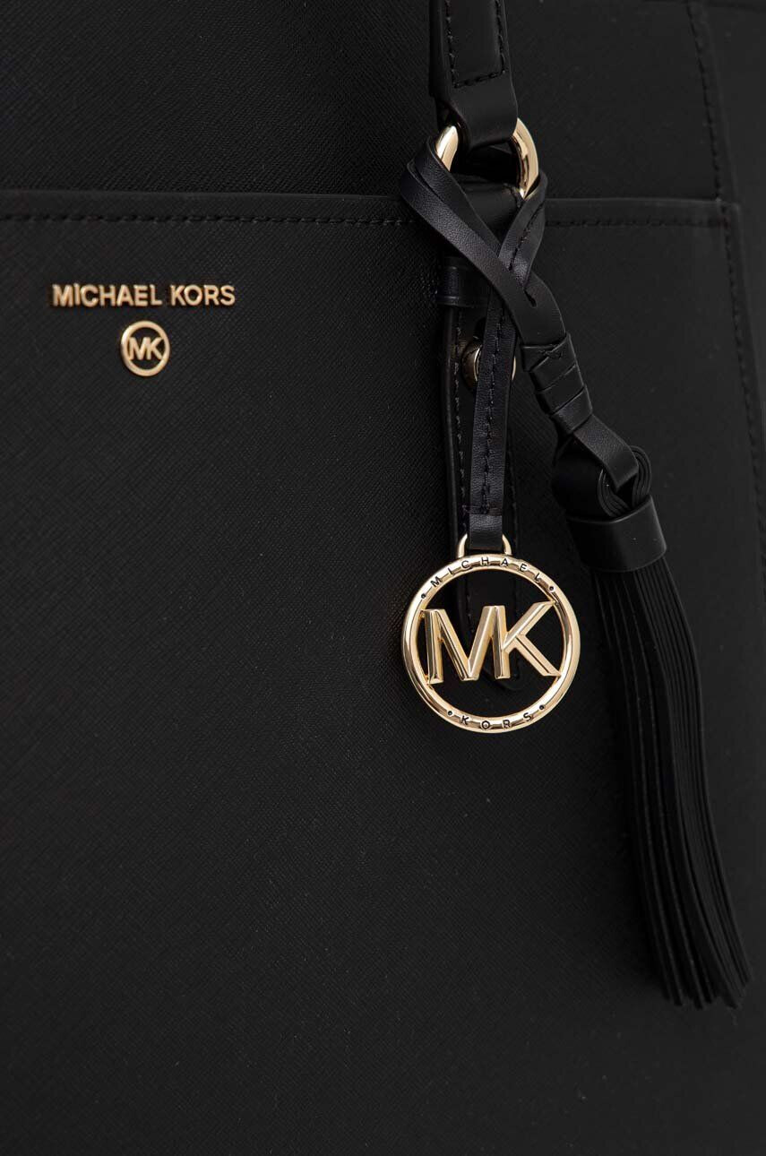 MICHAEL Michael Kors Kožená kabelka čierna farba - Pepit.sk