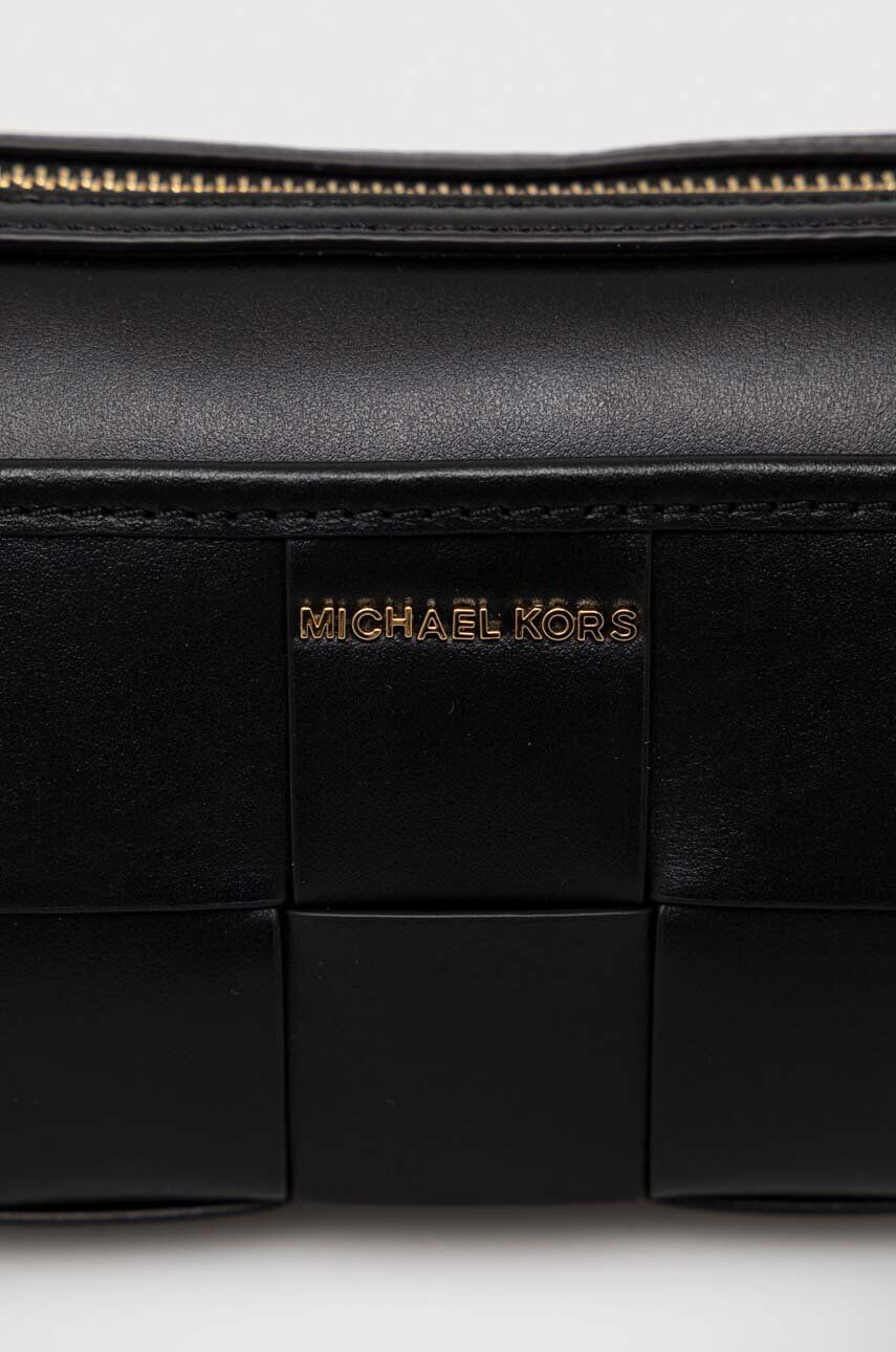 MICHAEL Michael Kors Kožená kabelka čierna farba - Pepit.sk